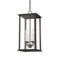 ZUMA 10 in. 4 Lights Outdoor Pendant Light French Iron Finish For Cheap