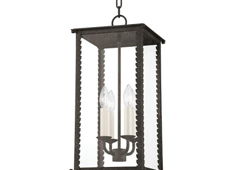 ZUMA 10 in. 4 Lights Outdoor Pendant Light French Iron Finish For Cheap