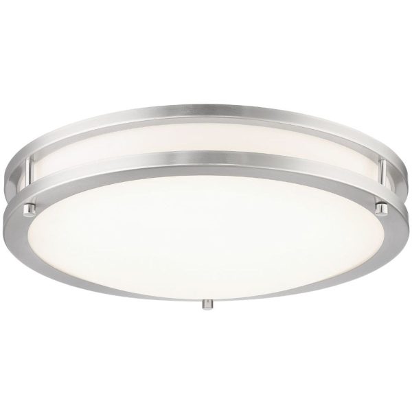 14 in. LED Flush Mount Light Brushed Nickel finish Fashion