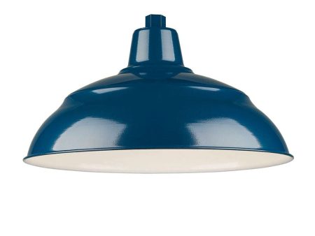 R series 14 In. Navy Blue Outdoor Warehouse Shade with 3 4 In. Fitter on Sale