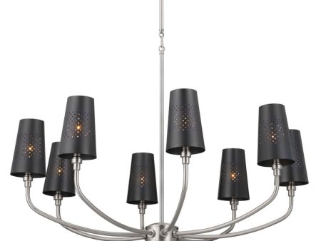 Adeena 37 in. 8 Lights Chandelier Pewter finish Online now