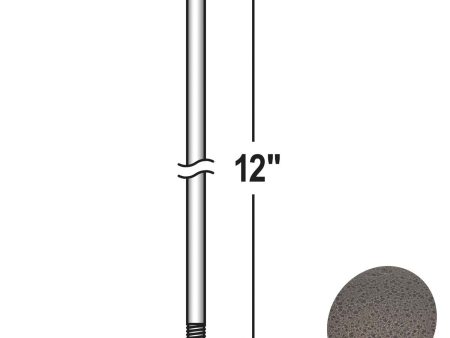 12 In. Ceiling Fan Downrod Smoked iron Finish Online Hot Sale