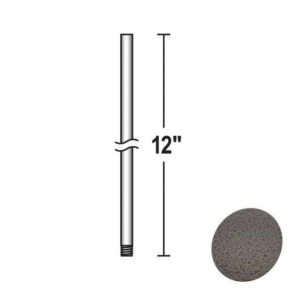 12 In. Ceiling Fan Downrod Smoked iron Finish Online Hot Sale