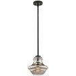 Everly 10 in. Pendant Light Bronze Finish Mercury Glass Hot on Sale