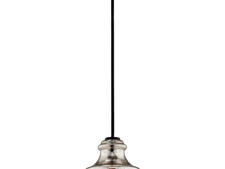 Everly 10 in. Pendant Light Bronze Finish Mercury Glass Hot on Sale