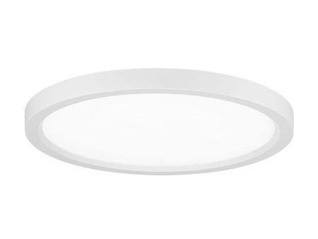 15 In. LED Flush Mount Disk Light White Finish Online Hot Sale