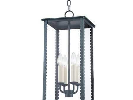 ZUMA 10 in. 4 Lights Outdoor Pendant Light Gray Finish Fashion