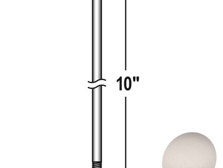 10 In. Ceiling Fan Downrod Brushed Steel Finish Supply