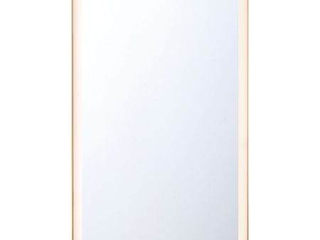 Lenora 54 in. LED Wall Mirror Selectable CCT Gold finish For Cheap