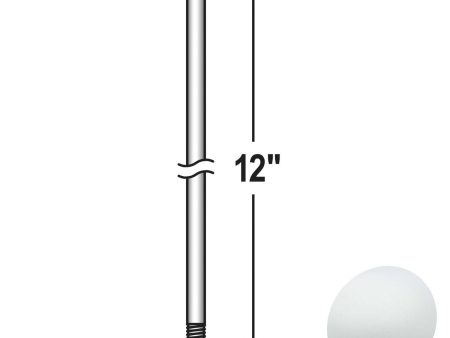 12 In. Ceiling Fan Downrod White Finish Online Sale