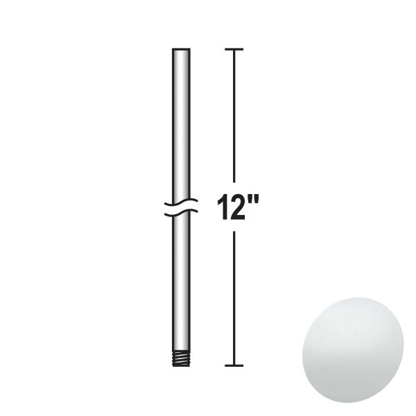 12 In. Ceiling Fan Downrod White Finish Online Sale