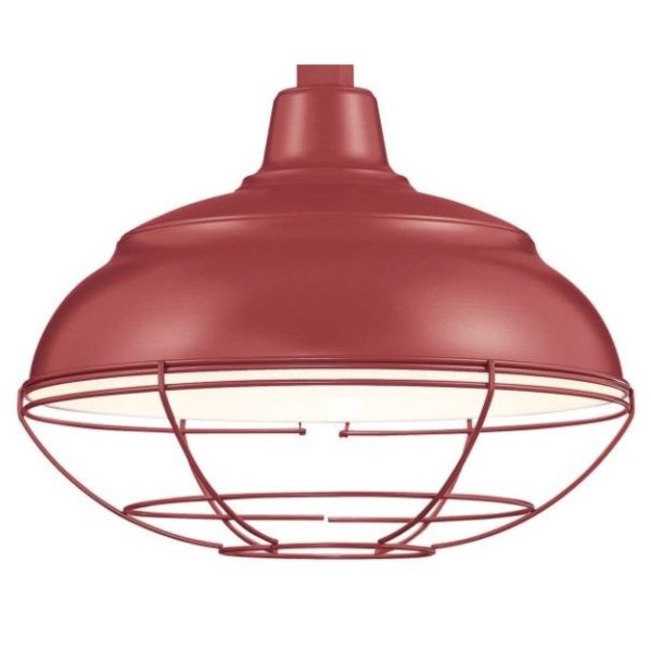 R series 14 In. Satin Red Outdoor Warehouse Shade with 3 4 In. Fitter Online