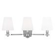 Paisley 23 in. 3 Lights Vanity Light Polished Nickel Finish Online Hot Sale