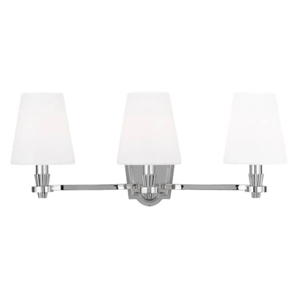 Paisley 23 in. 3 Lights Vanity Light Polished Nickel Finish Online Hot Sale