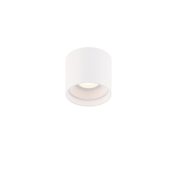 DOWNTOWN 5 in. Round LED Outdoor Flush Mount 3000K White finish For Sale