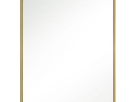 Kit 24 In. X 36 In. Burnished Brass Wall Mirror Hot on Sale