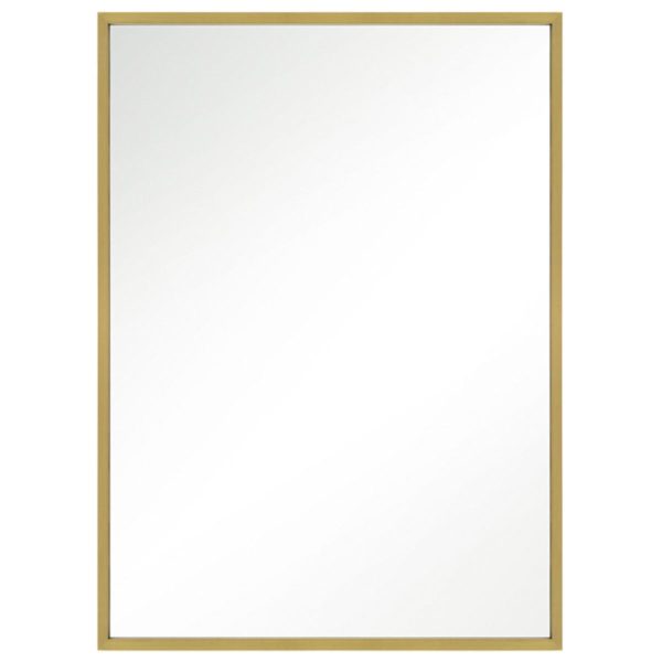 Kit 24 In. X 36 In. Burnished Brass Wall Mirror Hot on Sale