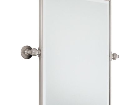 Pivoting Mirrors 23.5 In. X 24.25 In. Bathroom & Vanity Mirror Nickel Finish Online Hot Sale