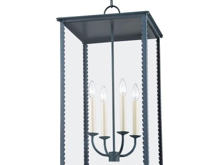 ZUMA 15 in. 4 Lights Outdoor Pendant Light Gray Finish Online Hot Sale