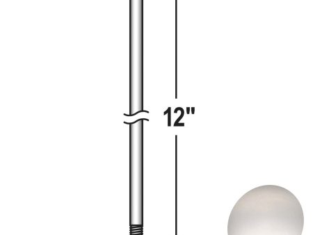 12 In. Ceiling Fan Downrod Polished Nickel Finish Discount