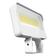 Dusk To Dawn LED Flood Light, 120 140 160W, 24000 Lumens, 30K 40K 50K, 120-277V, Trunnion Mount, White Supply