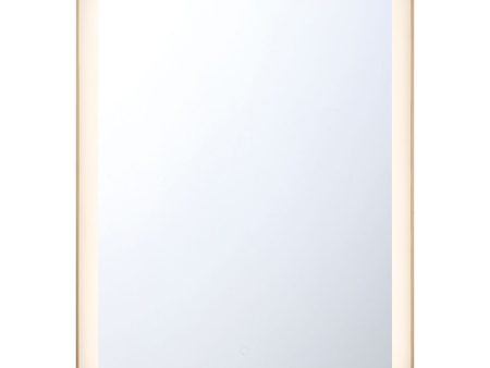 Lenora 36 in. LED Wall Mirror Selectable CCT Gold finish For Cheap