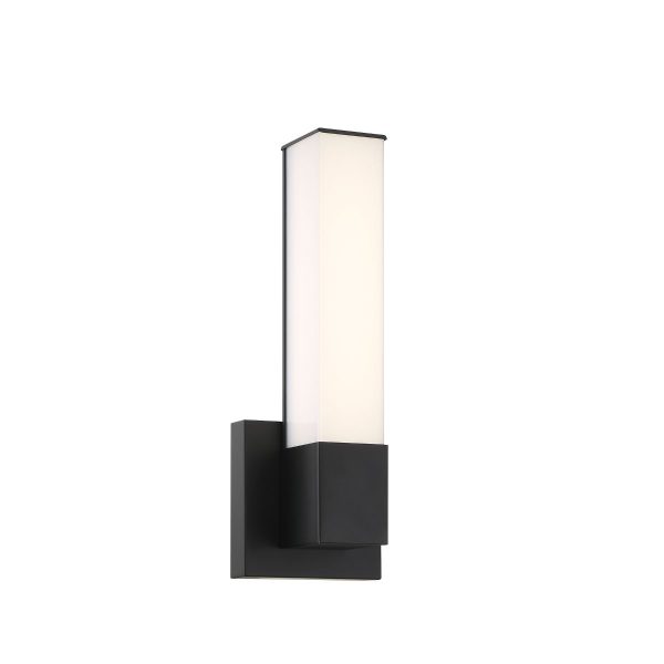 14 In. LED Bath Sconce Black Finish For Sale