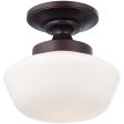 12 in. Semi flush Mount Light Bronze finish Fashion