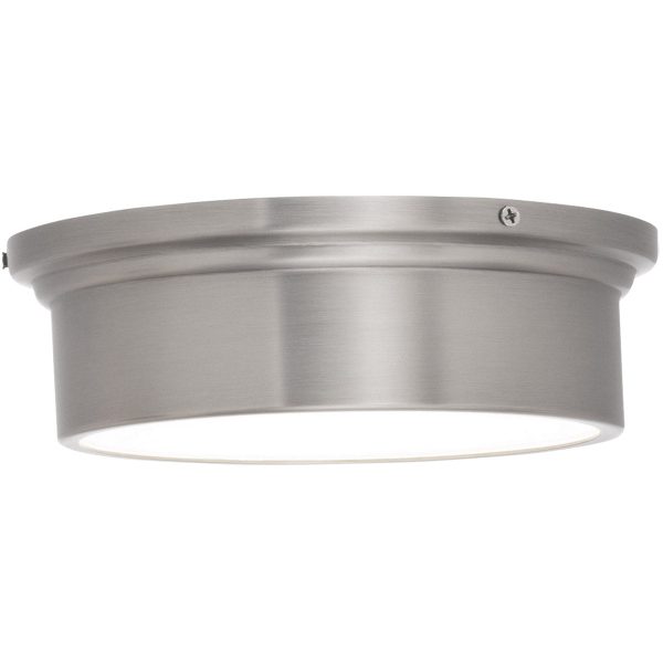 York 12 in. LED Flush Mount Light Nickel Finish on Sale