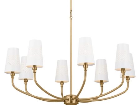 Adeena 37 in. 8 Lights Chandelier Brushed Brass finish Online Hot Sale