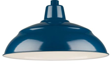 R series 17 In. Navy Blue Outdoor Warehouse Shade with 3 4 In. Fitter Hot on Sale