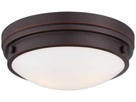 13 in. 2 Lights Flush Mount Light Bronze finish Discount