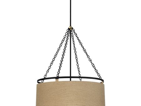 Windward Passage 27 in. 6 Lights Pendant Light Brass & Black Finish Online