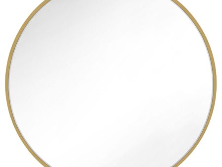 Kit 30 In. Round Burnished Brass Wall Mirror For Cheap