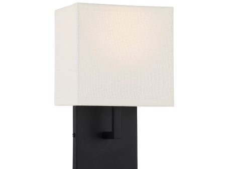 11 in. Wall Light Black finish For Sale