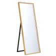 Cerissa 65 In. X 24 In. LED Floor Mirror Selectable CCT Gold Finish For Cheap