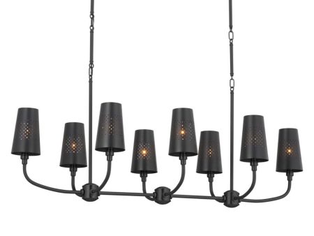 Adeena 47 in. 8 Lights Chandelier Black finish Online Hot Sale