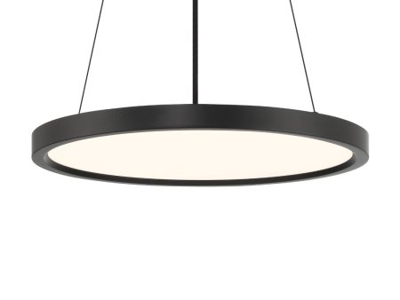 15 In. LED Pendant Light Black Finish Supply