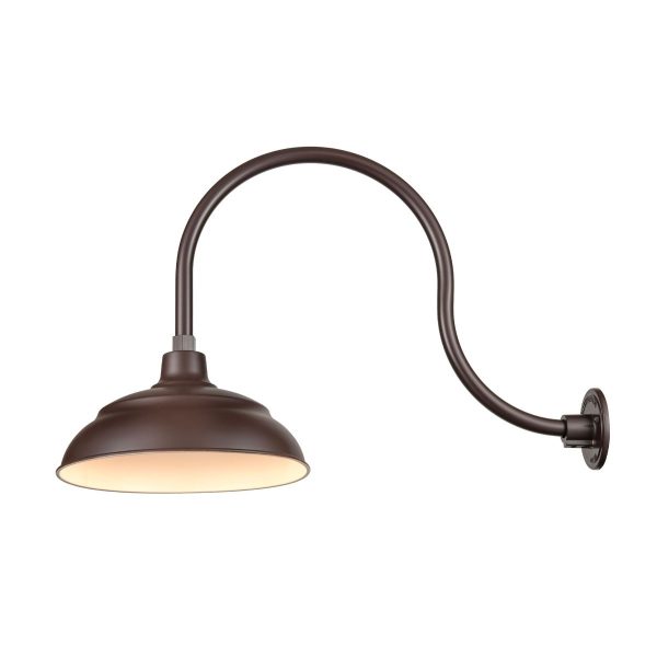 R Series 14 in. LED Bronze Outdoor Warehouse Shade with 3 4 in. Fitter Online