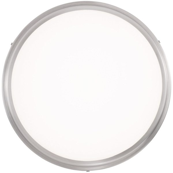 York 8 in. LED Flush Mount Light Nickel Finish Online Hot Sale