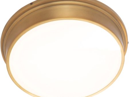 York 12 in. LED Flush Mount Light Brass Finish Discount