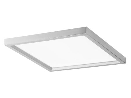 15 In. LED Flush Mount Light Nickel Finish Online Sale