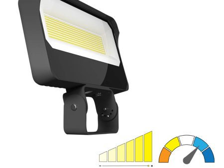 Dusk To Dawn LED Flood Light, 120 140 160W, 24000 Lumens, 30K 40K 50K, 120-277V, Trunnion Mount on Sale