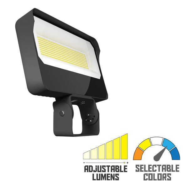 Dusk To Dawn LED Flood Light, 120 140 160W, 24000 Lumens, 30K 40K 50K, 120-277V, Trunnion Mount on Sale