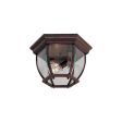 Wyndmere 11 in. 3 lights Outdoor Flush Mount Antique Bronze finish Hot on Sale