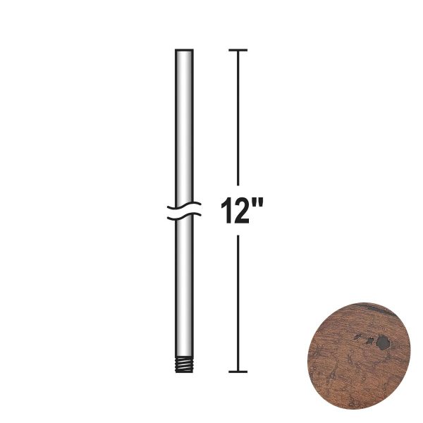 12 In. Ceiling Fan Downrod Distressed Koa Finish Supply