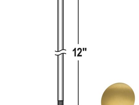 12 In. Ceiling Fan Downrod Soft Brass Finish Sale