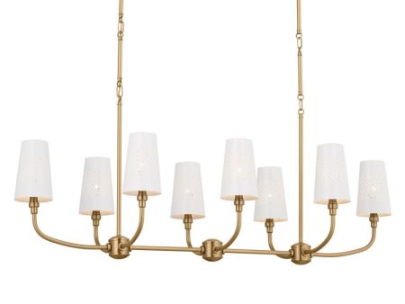 Adeena 47 in. 8 Lights Chandelier Brushed Brass finish Sale